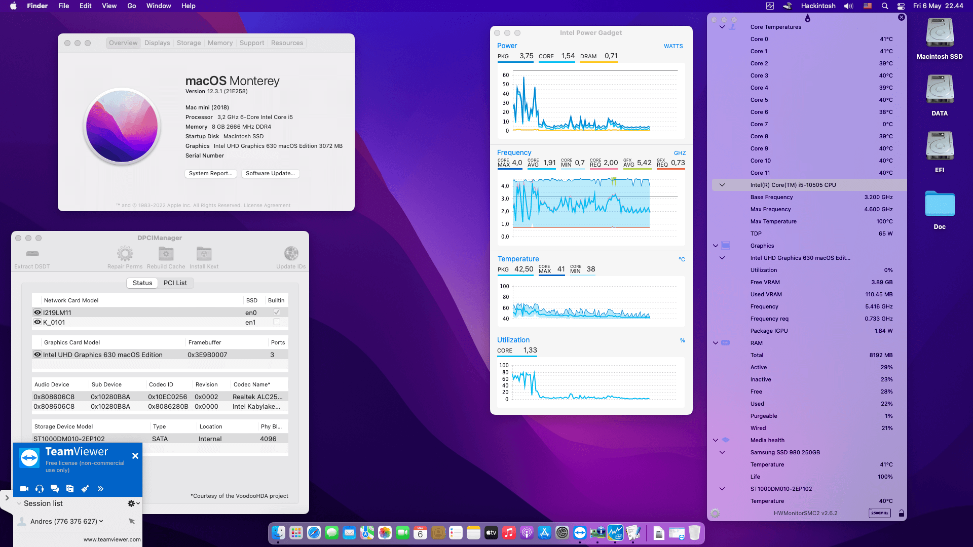 Success Hackintosh macOS Monterey 12.3.1 Build 21E258 in Dell Optiplex 3090 SFF